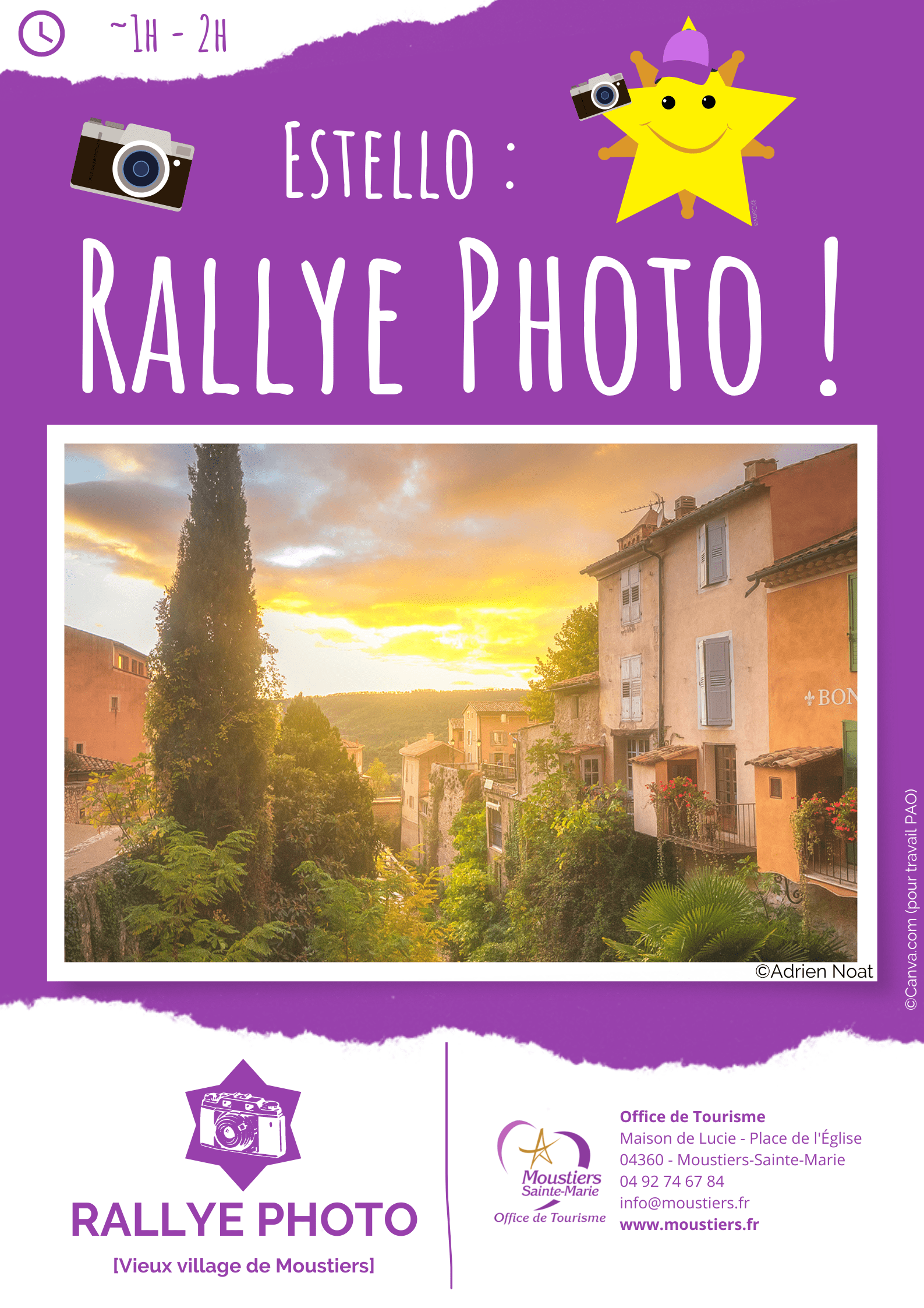 "Rallye Photo Estello" → visite Moustiers de façon originale et découvre certains des plus beaux "spots photos" du vieux village !