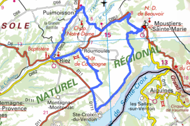 La Romaine - n°15 - Facile - ↔ 45 km, 2h15