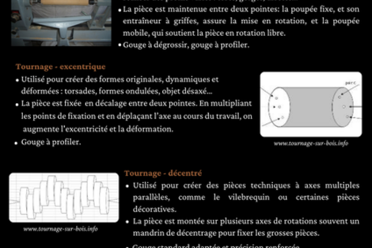 Techniques de tournage sur bois