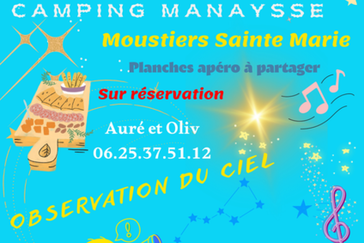 Astroabend auf dem Campingplatz Manaysse_Moustiers-Sainte-Marie